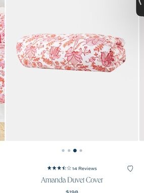 Roller Rabbit Amanda Duvet Cover in White with Pink and Coral Floral Print